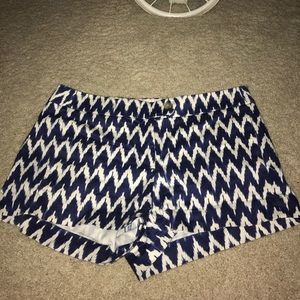 Blue and white designed Jcrew shorts